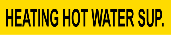Heating Hot Water Sup Pipe Label
