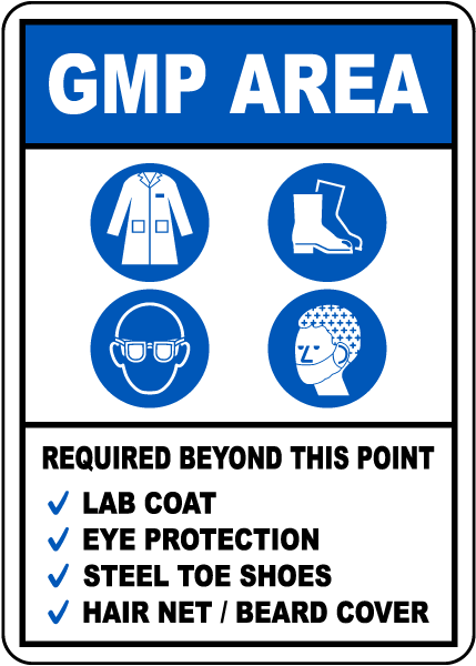 GMP Area PPE Required Sign