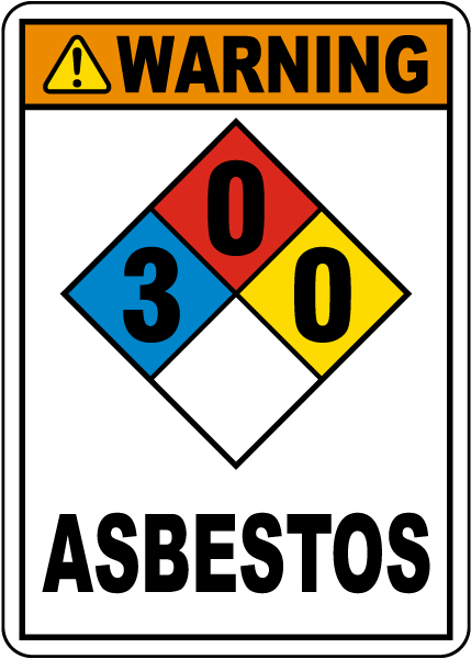 NFPA Warning Asbestos Sign