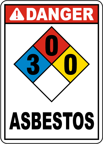 NFPA Danger Asbestos Sign