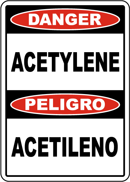 Bilingual Acetylene Sign