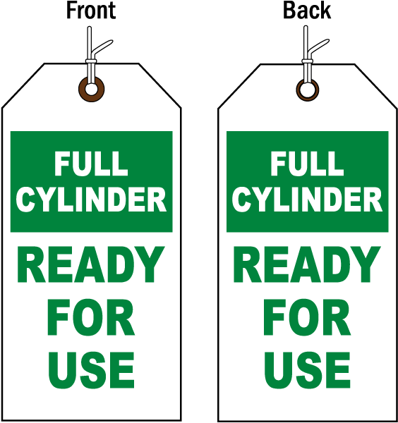 Full Cylinder Ready For Use Tag
