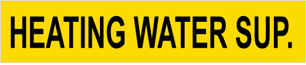 Heating Water Sup. Pipe Label