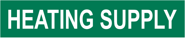 Heating Supply Pipe Label