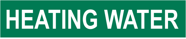 Heating Water Pipe Label