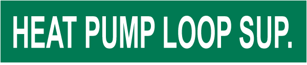Heat Pump Loop Sup. Pipe Label