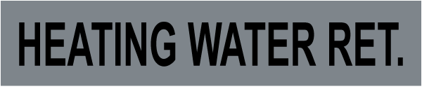 Heating Water Ret. Self-Adhesive Pipe Marker