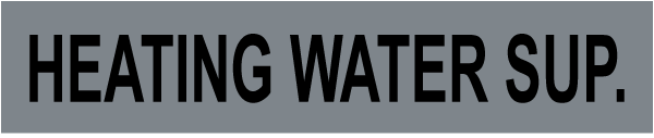 Heating Water Sup. Self-Adhesive Pipe Marker