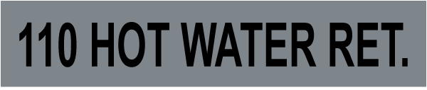 110 Hot Water Ret. Self-Adhesive Pipe Marker
