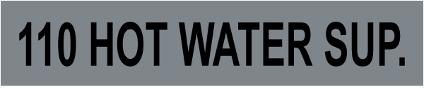 110 Hot Water Sup. Self-Adhesive Pipe Marker