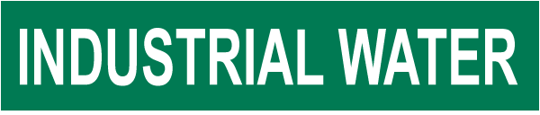 Industrial Water Pipe Label