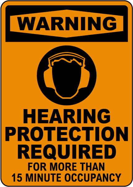 Hearing Protection Required Sign