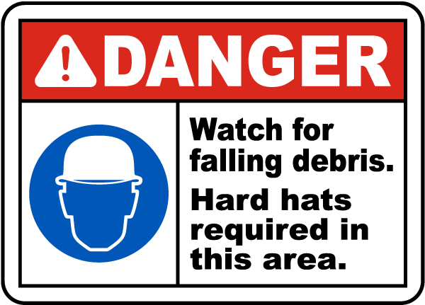 Hard Hats Required In This Area Sign