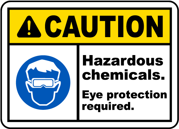 Caution Hazardous Chemicals Label
