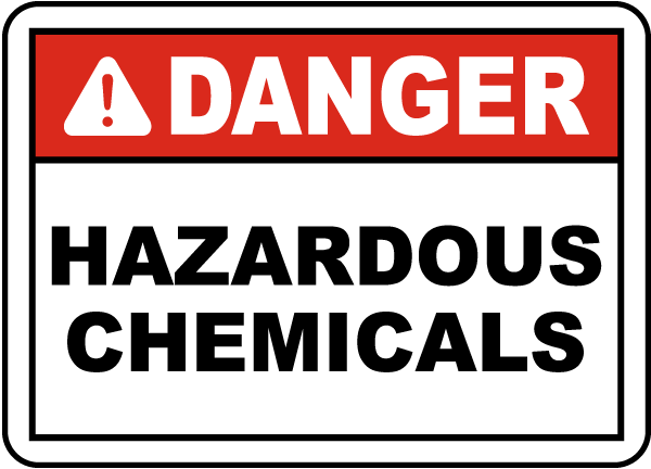Danger Hazardous Chemicals Label