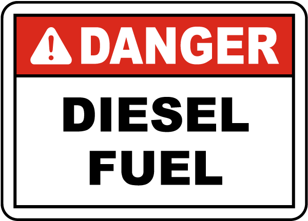 Danger Diesel Fuel Label