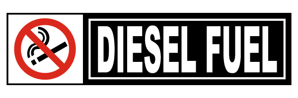 Diesel Fuel No Smoking Label