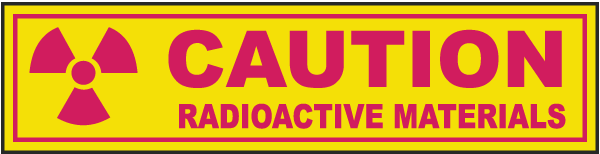 Caution Radioactive Materials Label