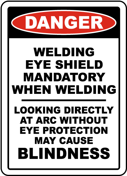 Welding Eye Shield Mandatory Sign