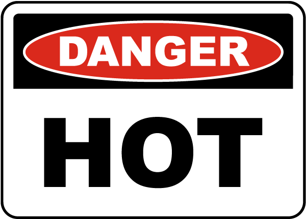 Danger Hot Label