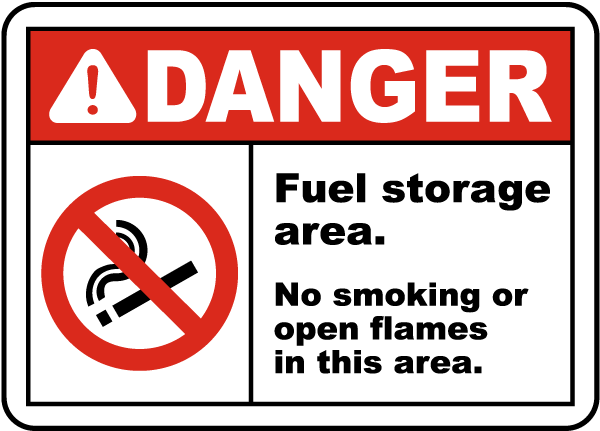 Decals Decal Danger Fuel Storage Area No Smoking Or Open  st5 X42ZZ