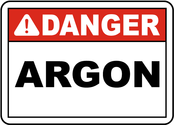 Danger Argon Sign