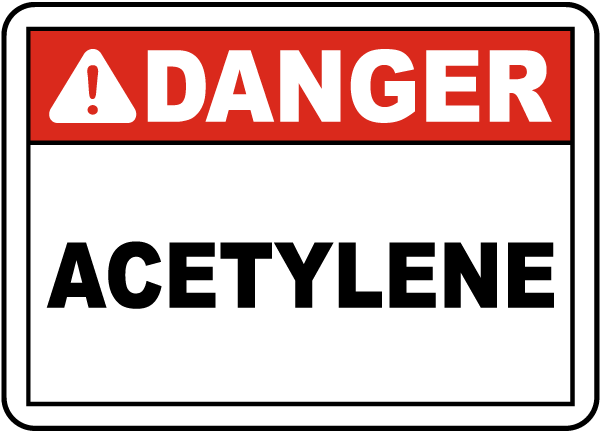 Danger Acetylene Sign