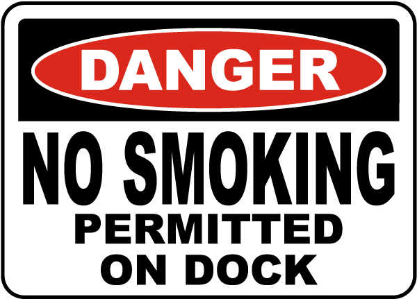 Danger No Smoking Permitted Sign