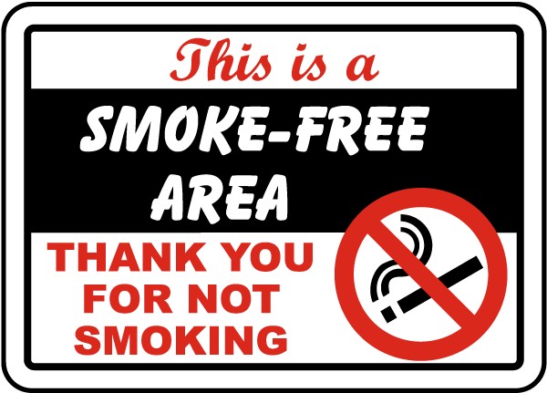 This Is A Smoke-Free Area Sign