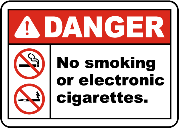 No Smoking or Electronic Cigarettes Sign