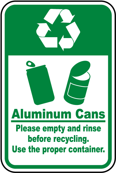 Aluminum Cans Recycle Label