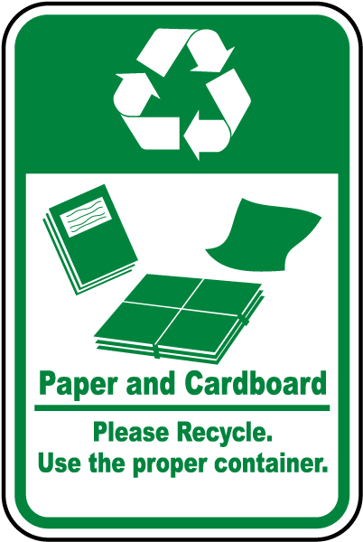 Paper & Cardboard Recycle Label