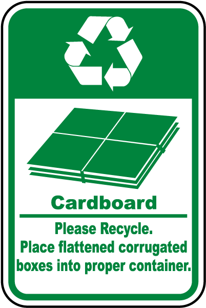 Cardboard Recycle Sign