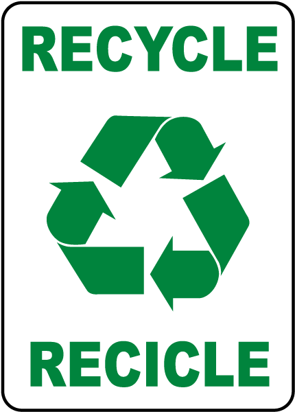 Bilingual Recycle Label