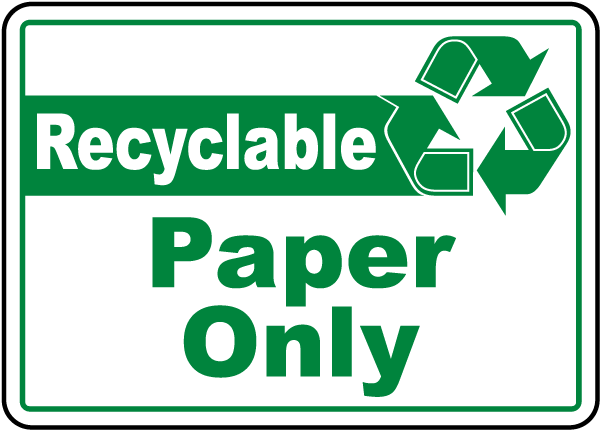 Recyclable Paper Only Label