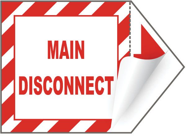 Main Disconnect Arrow Label