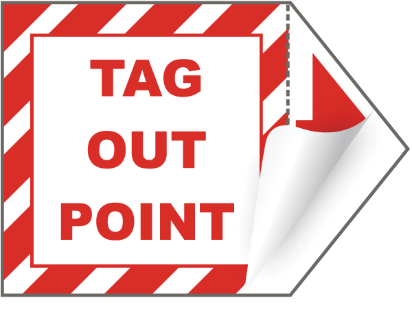 Tag Out Point Arrow Label
