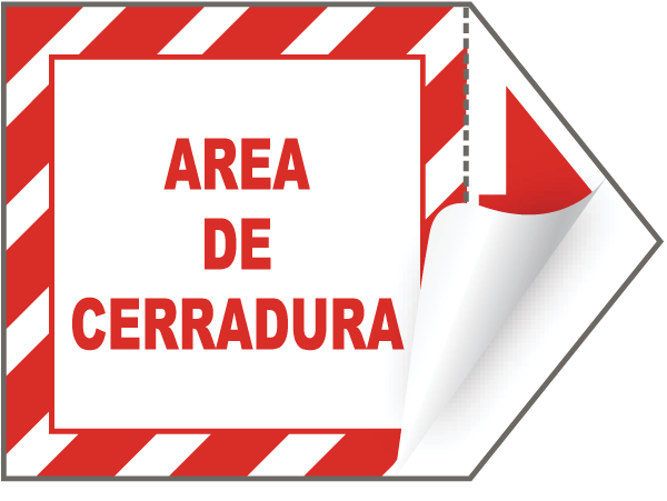 Spanish Lock Out Arrow Label