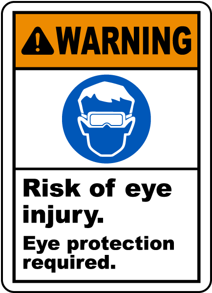 Eye Protection Required Label