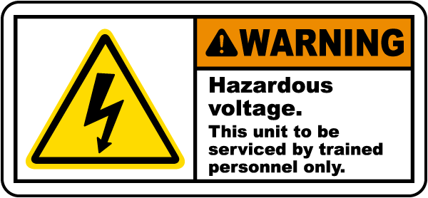 Hazardous Voltage Serviced By Label