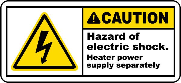 Hazard of Electric Shock Label