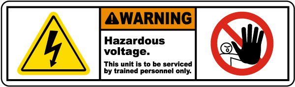 Hazardous Voltage Authorized Label
