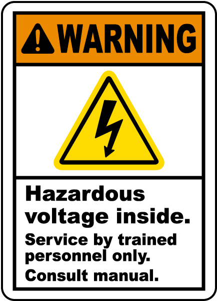 Hazardous Voltage Inside Label