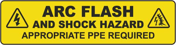 Arc Flash Appropriate PPE Required Floor Label