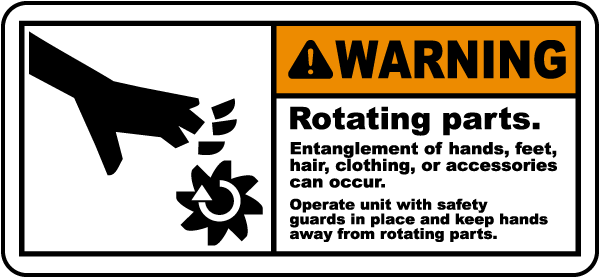 Rotating Parts Entanglement Label