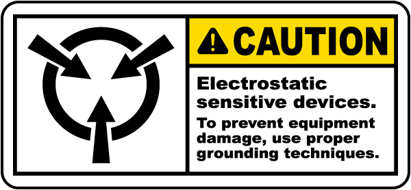 Caution Electrostatic Sensitive Label