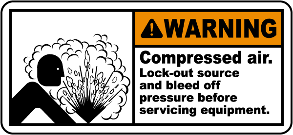 Compressed Air Lock-Out Label