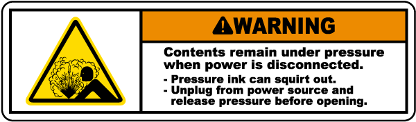 Contents Under Pressure Label