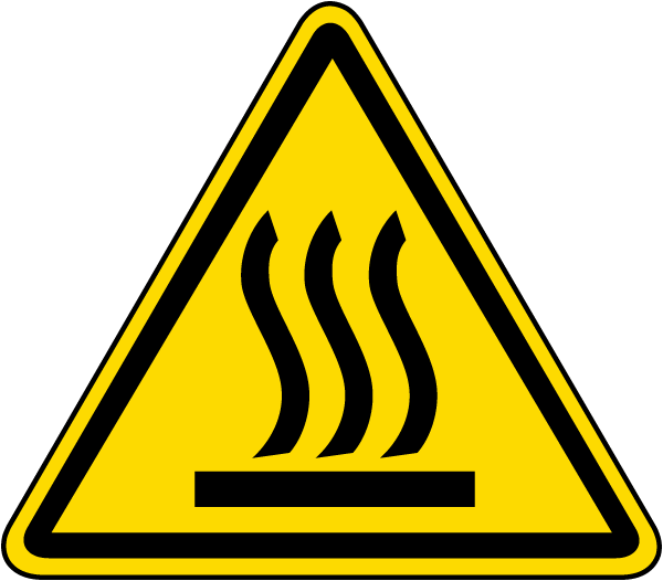 Hot Surface Warning Label
