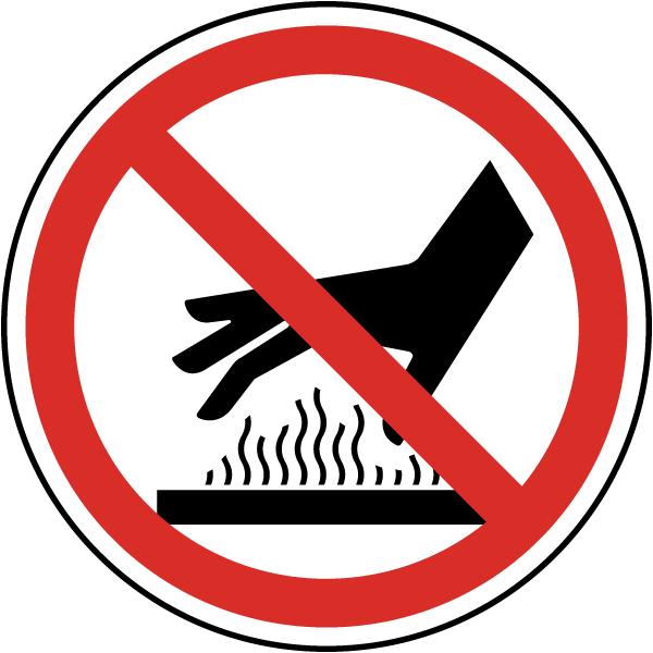 Do Not Touch Hot Surface Label